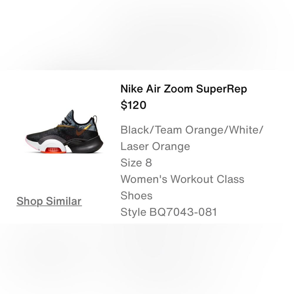 Nike Airzoom Superrep Size 8